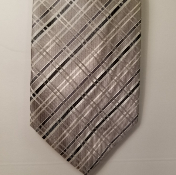 Plaid Angelo Rossi microfiber necktie - Picture 1 of 5